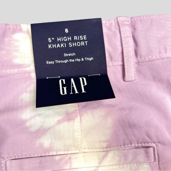 NWT Gap High Rise Utility Short 5” Khaki Shorts 6 Lavender Shortbread Pastel - Picture 8 of 10